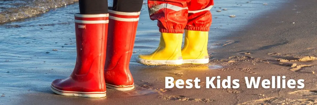 Wellington Boots kids wellies Waterproof Lightweight Drawstring Cuff Children Rain Boots Size 1.5-8.5