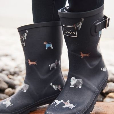 Joules Molly Welly with Prints of Dogs