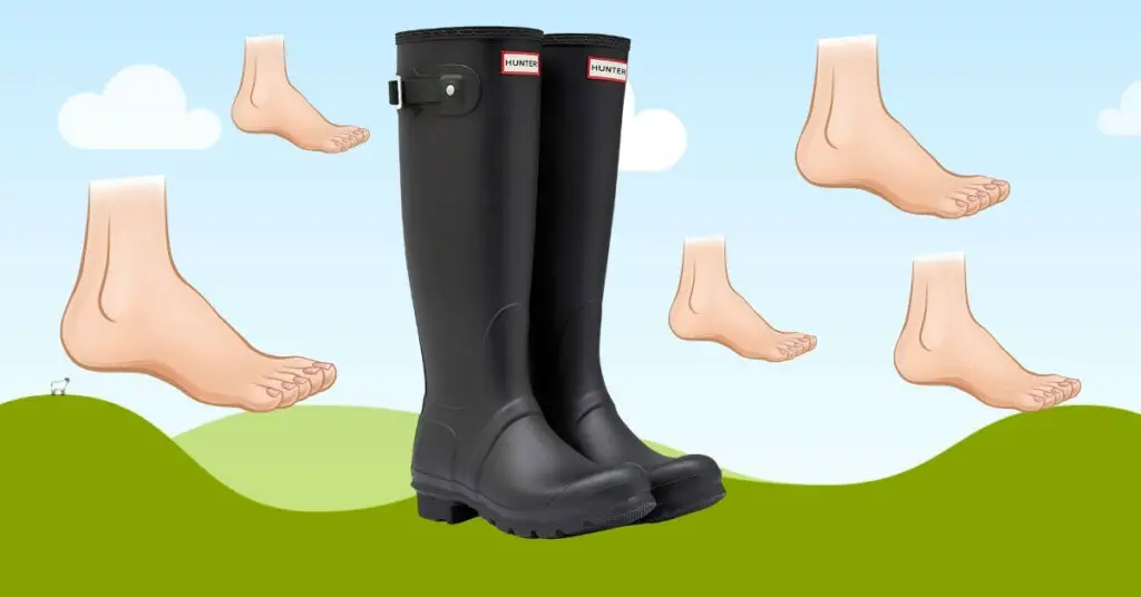 Hunter boots size up or size down