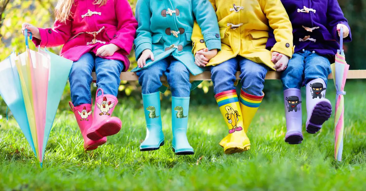 Kids Rain Boots With Cartoon Characters